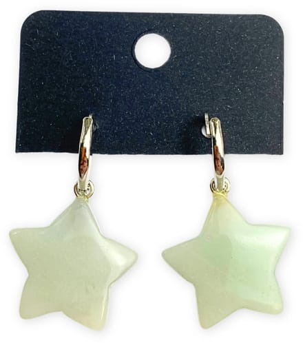 Amazoniet ster oorbellen - fashion jewelry
