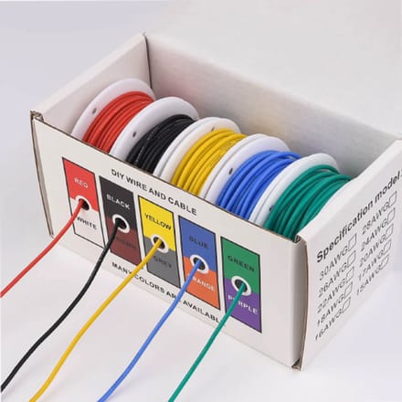 16AWG Flexibele Siliconen Draden – Vertinde Koperdraad, 5 Kleuren (4m per kleur)