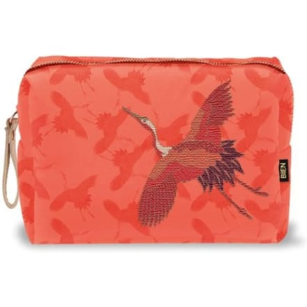 Bien moves etui groot, woman’s haori met wit en rode kraanvogel