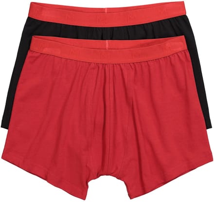 Men Plus - Heren - Midpants FLEXLASTIC® Buik-Fit set van 2 onderbroek - Robijnrood - Maat 7XL