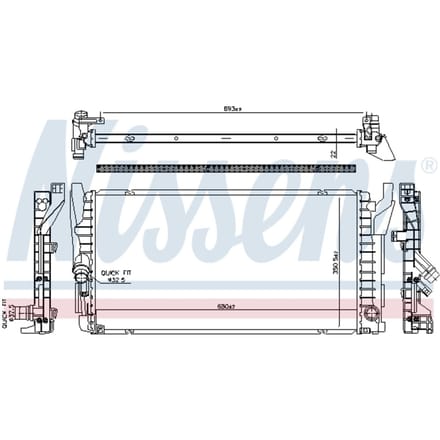 Radiator, motorkoeling NISSENS 606385