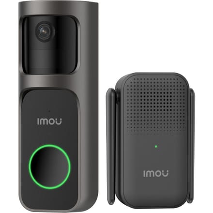 IMOU Doorbell 2S Kit - Draadloze Video Deurbel met Chime - 2K QHD - 5000mAh Batterij - USB-C - 166° Kijkhoek - Geen Abonnement - Lokale Opslag - Wifi Versterker