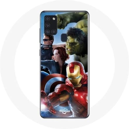Coque - Avengers - Galaxy A21S - Souple - Protection contre les chocs - Blanc