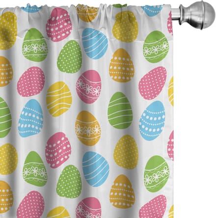 ABAKUHAUS Gordijnen – 2x75x245 cm – Veelkleurig, microvezel
