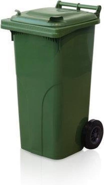 Kunststof Afvalbak 120L Groen Rolcontainer Afvalcontainer Vuilnisbak