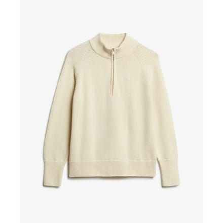 Superdry - Classic Cotton Knit Half Zip Trui Relaxed Pasvorm - Dames - Sweaters