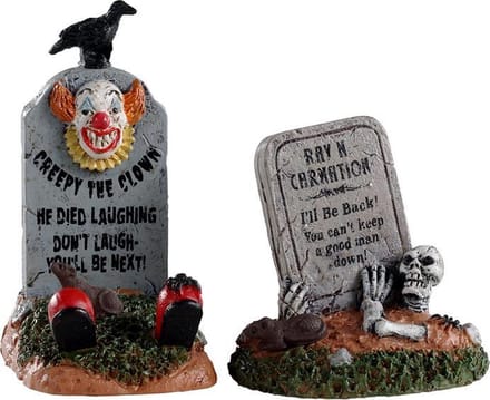 Lemax - Crazy Headstones- Set Of 2 - Kersthuisjes & Kerstdorpen