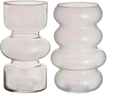 Bloemen vaas Ø10 cm H: 18 cm Pearl (6 stuks)
