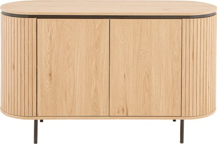 CALICOSY - Dressoir met 2 deuren en zijkanten met groefeffect L120 cm - MALAGA