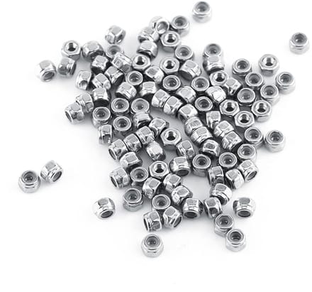100 Stuks Lock Nuts M2 met Nylon Inzet - RVS SS304 Flensmoeren voor Beveiliging en Stabiliteit