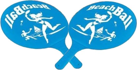 Gebro beachball set - blauw - kunststof - strandspelletje - tennis