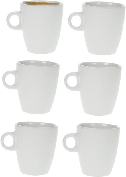 Cosy & Trendy Vicky Beker - 19 cl - Ø 7 cm x 8.5 cm - Wit - Set-6