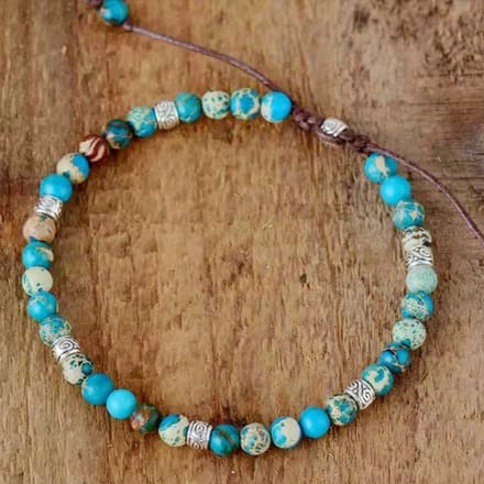 Turquoise - Natuursteen - Armband - Tibetaans - Verstelbaar - Boho - Spiritueel