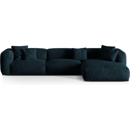 3-zits hoekbank Martina rechts velvet | Micadoni