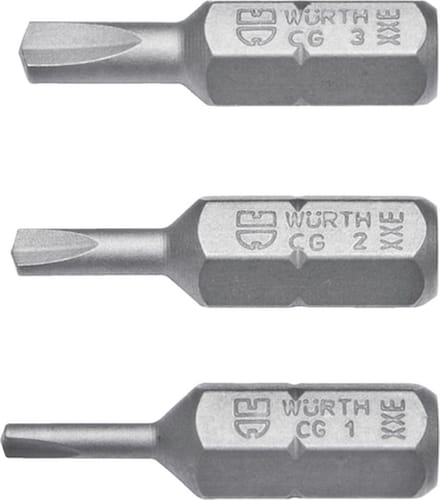 Wurth - Assortiment Clutch-bits, 3-delig - Assortiment Clutch-bits, 3-delig x 1 st -