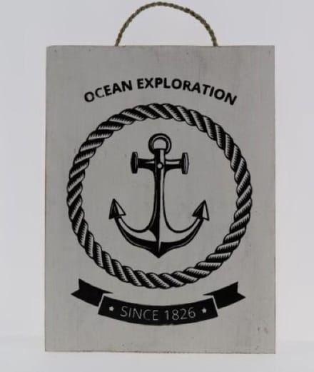 Tekstbord 30x40 cm Ocean Exploration van hout