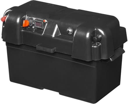 ProPlus accubak - 35x18x20cm 2x USB - 1x 12V stekkerdoos - Voltmeter - Batterybox