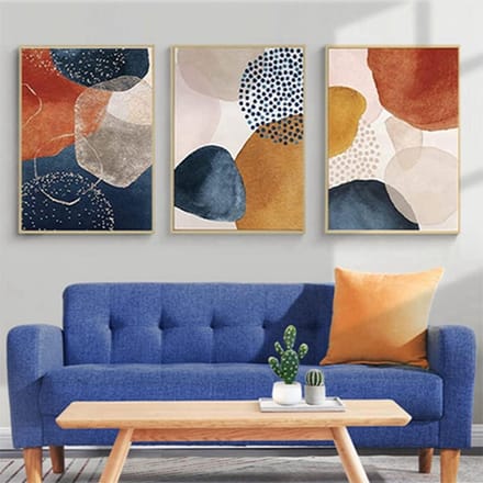 Bohemian Poster Set - Abstracte Kunst - Muur Decoratie - Set van 3 - 60x90cm - Meerdere Kleuren