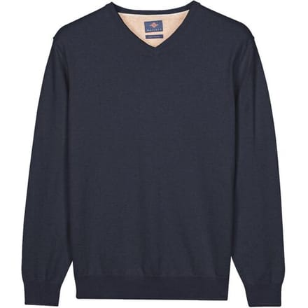 Baileys – Heren Trui – Basic Pullover – V-hals Pullover – Dark Denim - NOS8100-675