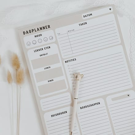 Planner | Dagplanner | Doelenplanner | Planblok | Haal je doelen | winkeltjevananne.nl