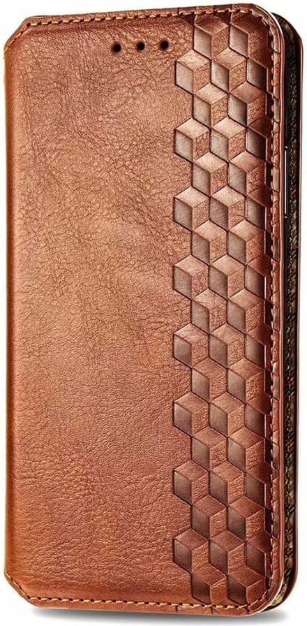 Hoesje geschikt voor iPhone 16 Pro Max - Bookcase - Pasjeshouder - Portemonnee - Diamantpatroon - Kunstleer - Bruin