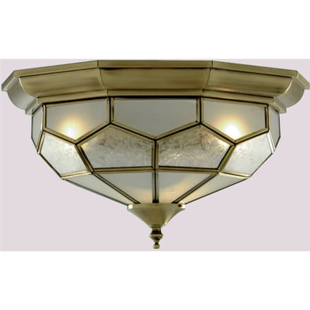 Searchlight Fraaie plafondlamp FRIDA met glazen inzetstukken