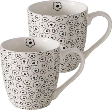 Mok Blomara bloem beige set van 2
