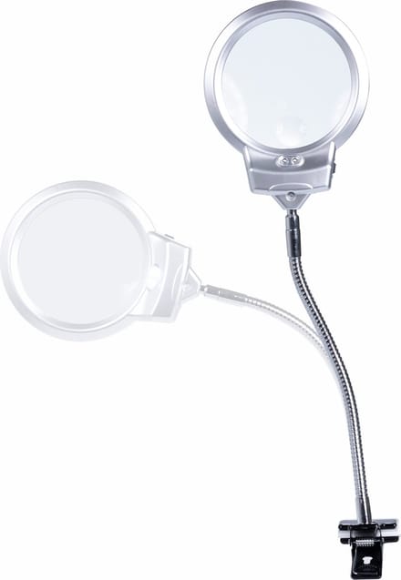 Crafts&Co Magnifying Hobby Lamp - 2 Vergrootglazen in 1 - Tafelklem