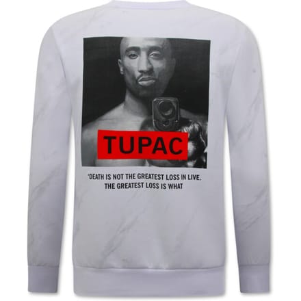 Tupac Heren Trui - Wit