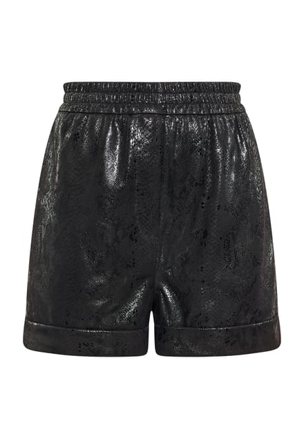Faina Korte broek Dames Slang Zwart