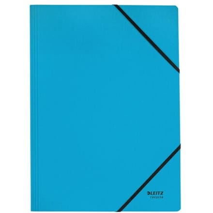 Leitz Recycle Map met Elastiek A4 - 100% Gerecycled Post-consumer Karton - Blauw