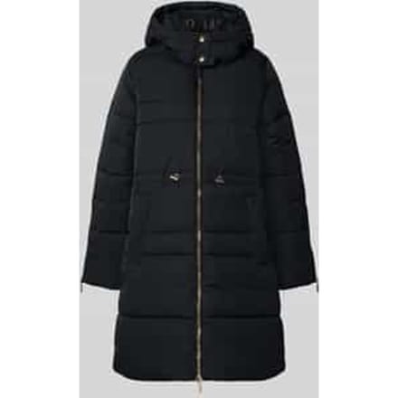 Regular fit lange jas met logodetail