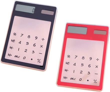 Rekenmachine Set - Mini Computer - Dagelijkse Berekeningen - Ultradun Ontwerp - 11.9 x 8 cm - Diverse Kleuren