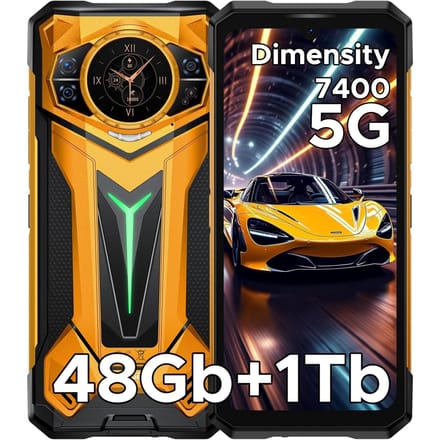 DOOGEE S200 Ultra 5G Mobiele Telefoon 48GB+1TB 6.72  Display 11000mAh 100MP Android 15 geel