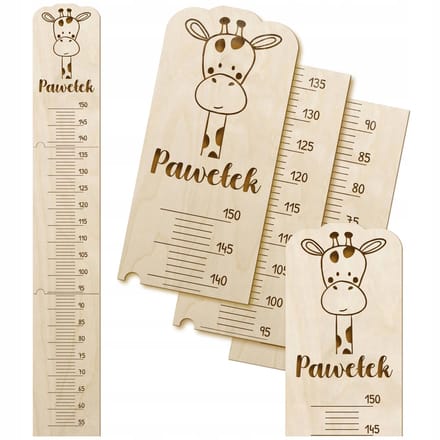 SMX Design - Houten Groei Liniaal - Met Naam - Voor Kinderen - Decoratief