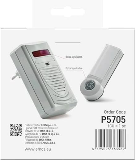 Draadloze Deurbel Set met Visuele Display, 75 dB en Geheugenfunctie