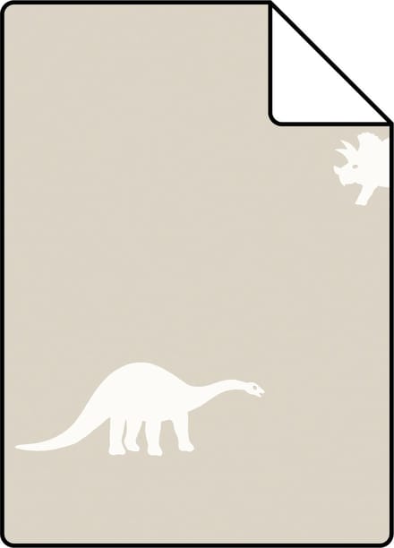 Proefstaal ESTAhome behang dinosaurussen beige - 26.5 x 21 cm - 139508-S