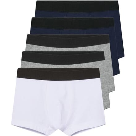 LUPILU 5 kinder boxers (Donkerblauw/grijs/wit, 98/104)