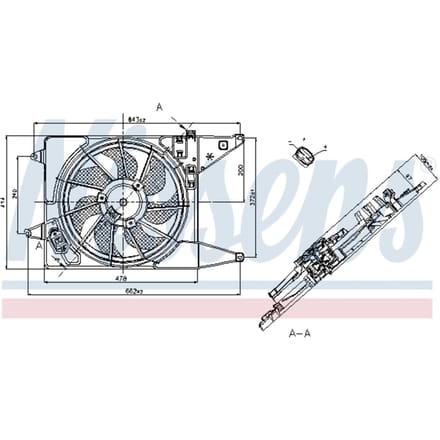 Koelventilatorwiel, motorkoeling NISSENS 85710