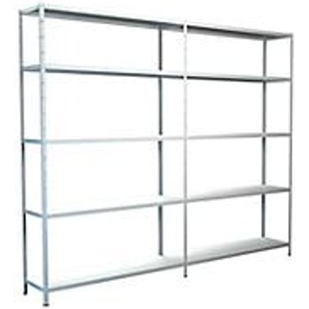 Legborden zonder grendels, H 2000 x B 2400 x D 350 mm, wit