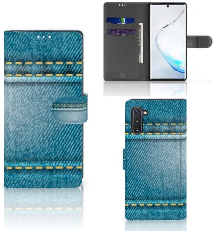 Samsung Galaxy Note 10 Wallet Case met Pasjes Jeans