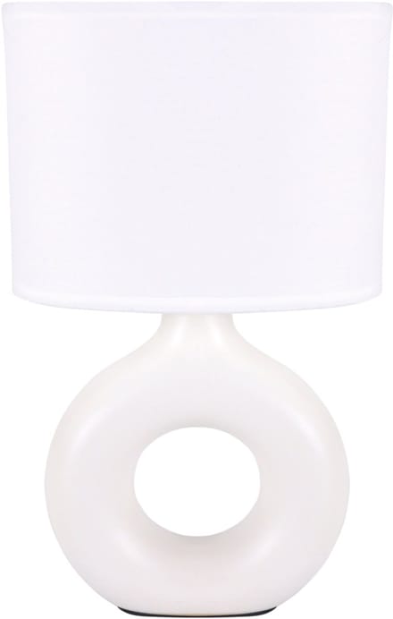 GOLF - Tafellamp - Nachtlamp - Textiel - Keramiek - Wit - E14 Fitting