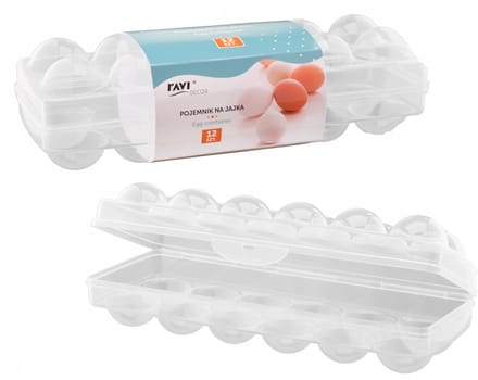Stevige Plastic Eierdoos voor 12 Eieren - Transparant
