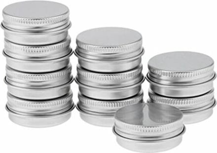 Blikjes 10ml Leeg 50 stuks met Schroefdeksel - Lege Mini Blikjes Zilver