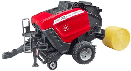 Bruder Massey Ferguson speelgoed balenpers RB 4180V tractor rood.