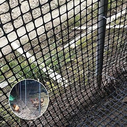 Pluimvee Net - Gevogelte Gaas - Dieren Beschermen - Zware Herbruikbare Kwaliteit - 1.5x5 Meter - Zwart