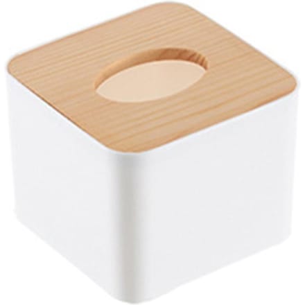 Tissueboxhouder Grote Capaciteit Afneembare Mini Tissue Opbergcontainer voor Badkamer Slaapkamer beige