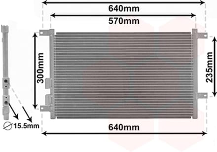 Van Wezel - LUCHTCONDENSATOR VOOR ALFA ROMEO 147 937 2000-2004 46790658