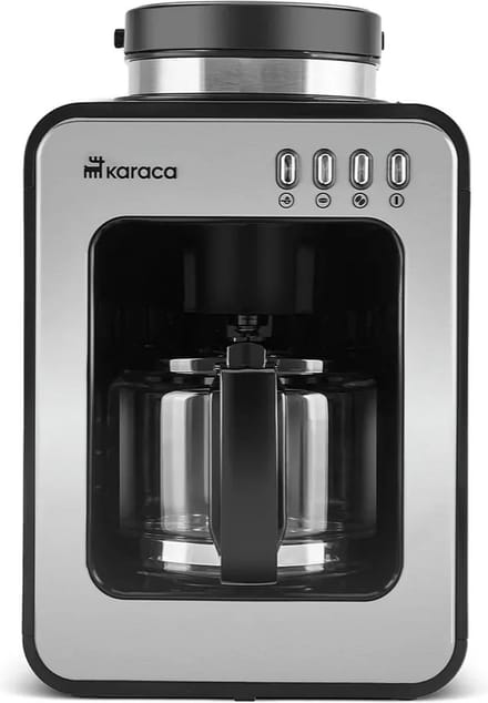 Karaca Grindmaestro - Filterkoffiezetapparaat met Ingebouwde Molen - 0,5L - 600W - Inox