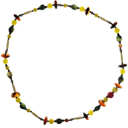 Behave - Lange kralen ketting - Bruin - 80 cm